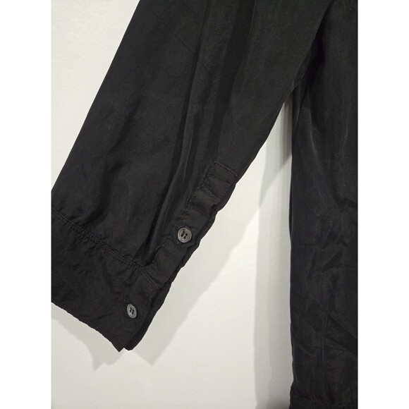 Standard James Perse Size 1 Black Button Down Tie Waist Soft Dress |‎ Small - Picture 9 of 11